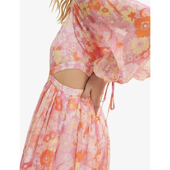 Maje RISO Floral Chiffon Maxi Dress - Picture 2 of 4